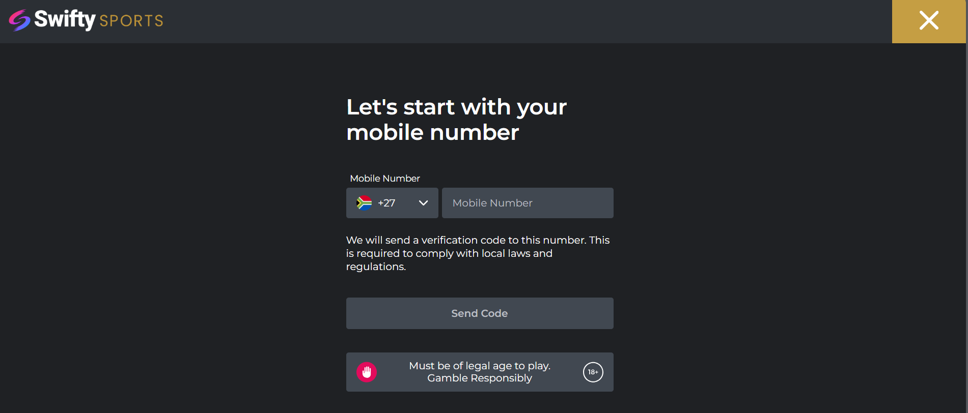 Swifty Sports Registration